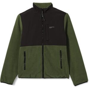 Jack & Jones Jorblake Bf Fleece Zip Up Jacket in Forest Night